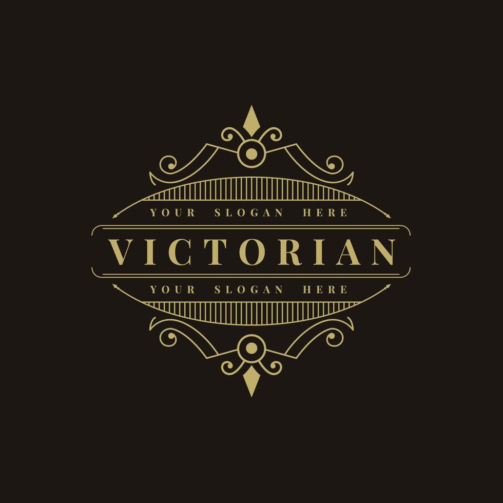 Elegant Vintage Ornament logo vector