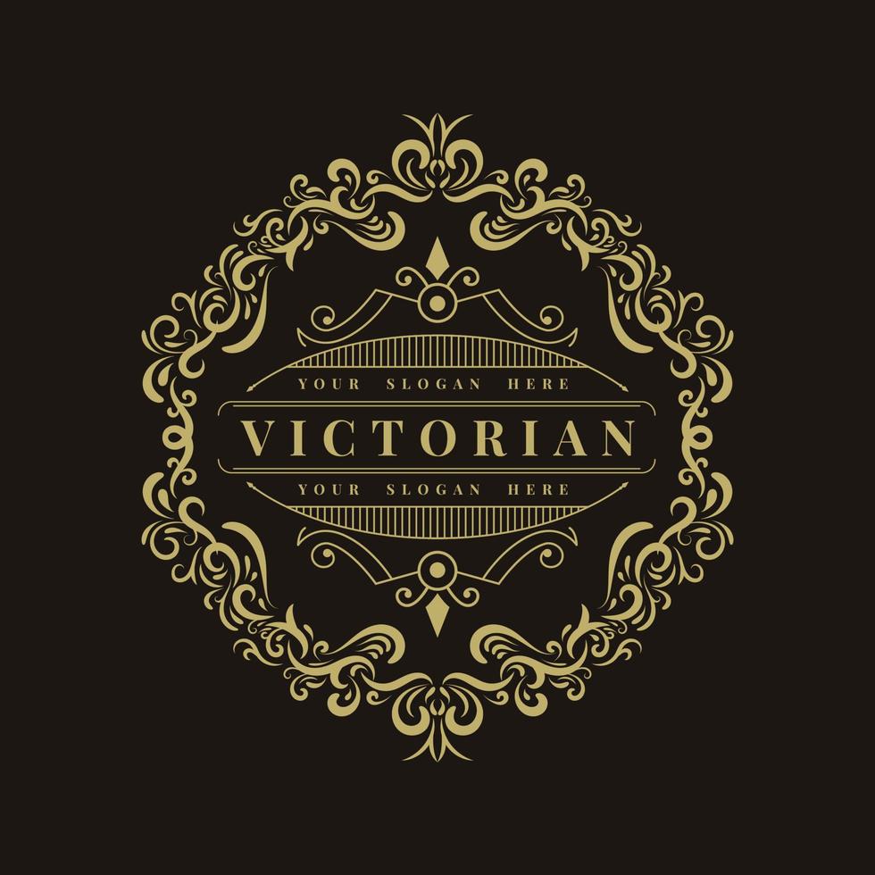 Victorian vintage ornament background vector