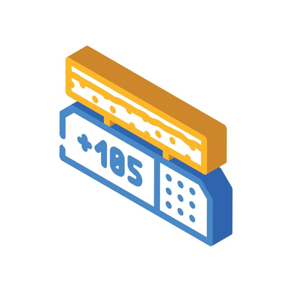 heating plate laboratory isometric icon vector illustration