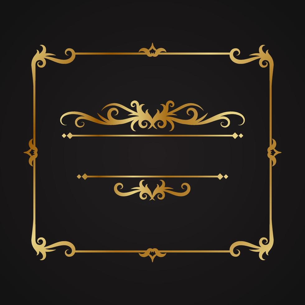 classic frame and vintage logo border vector