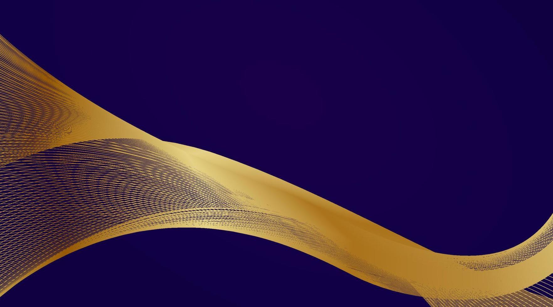 abstract background golden line wave vector