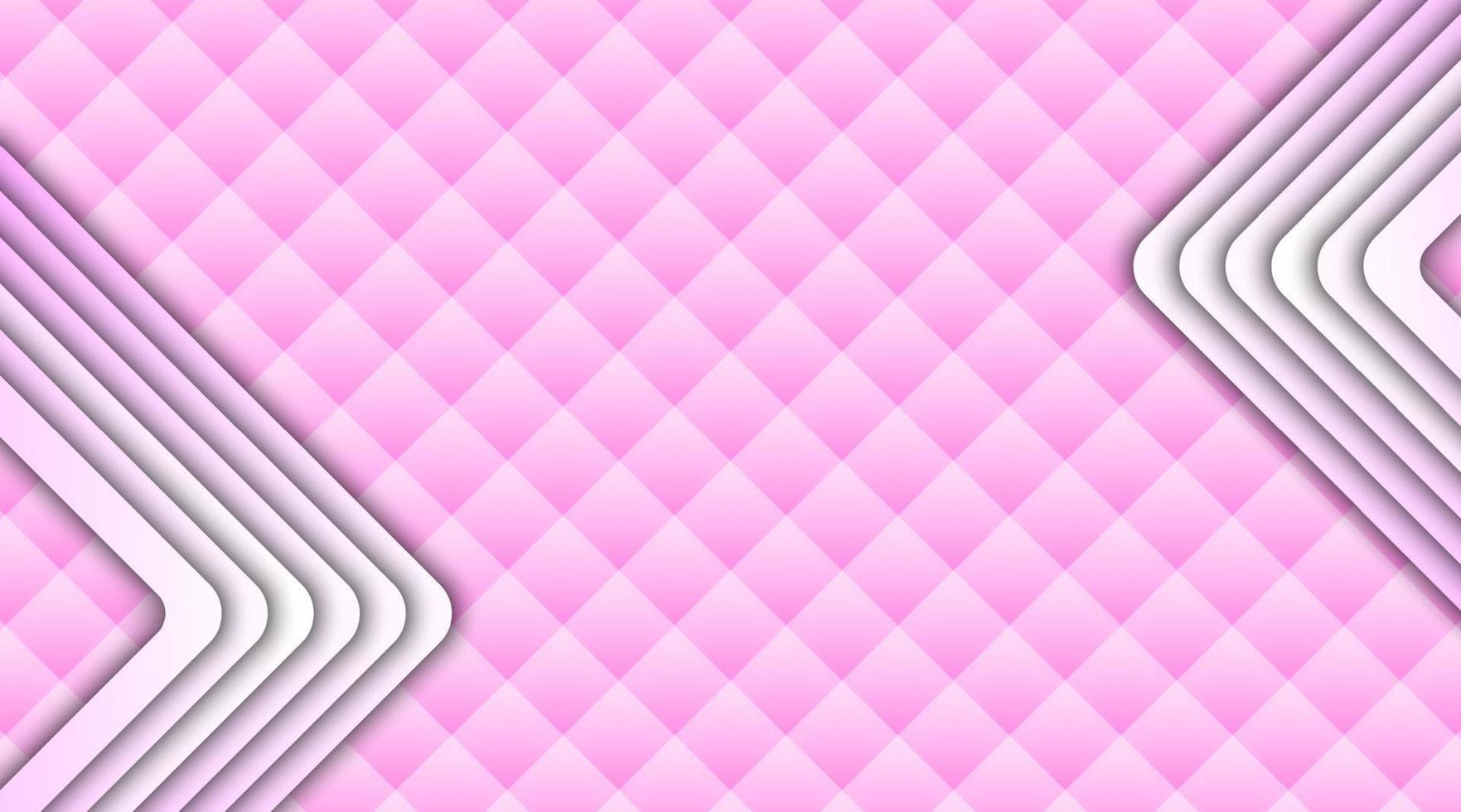 cuadrícula de diseño de fondo rosa y pila de triángulos vector