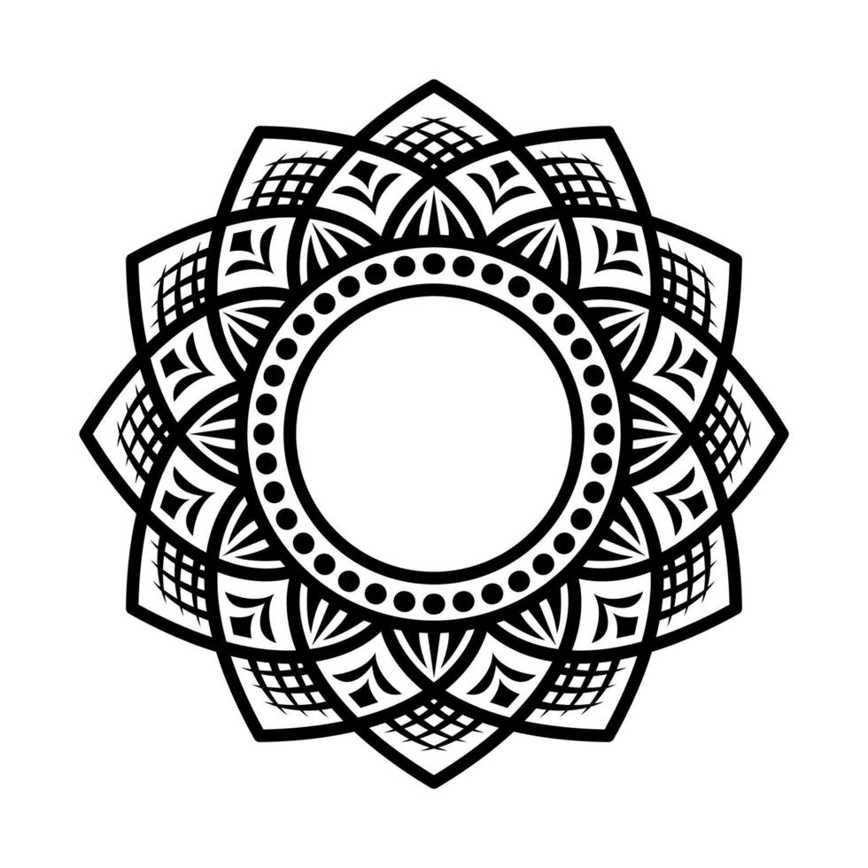 mandala vector blanco y negro ornamento vintage 01