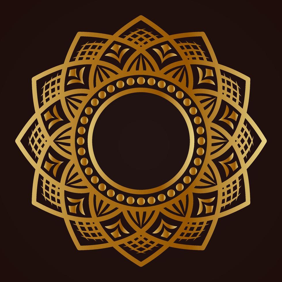 mandala vector golden round decoration 01