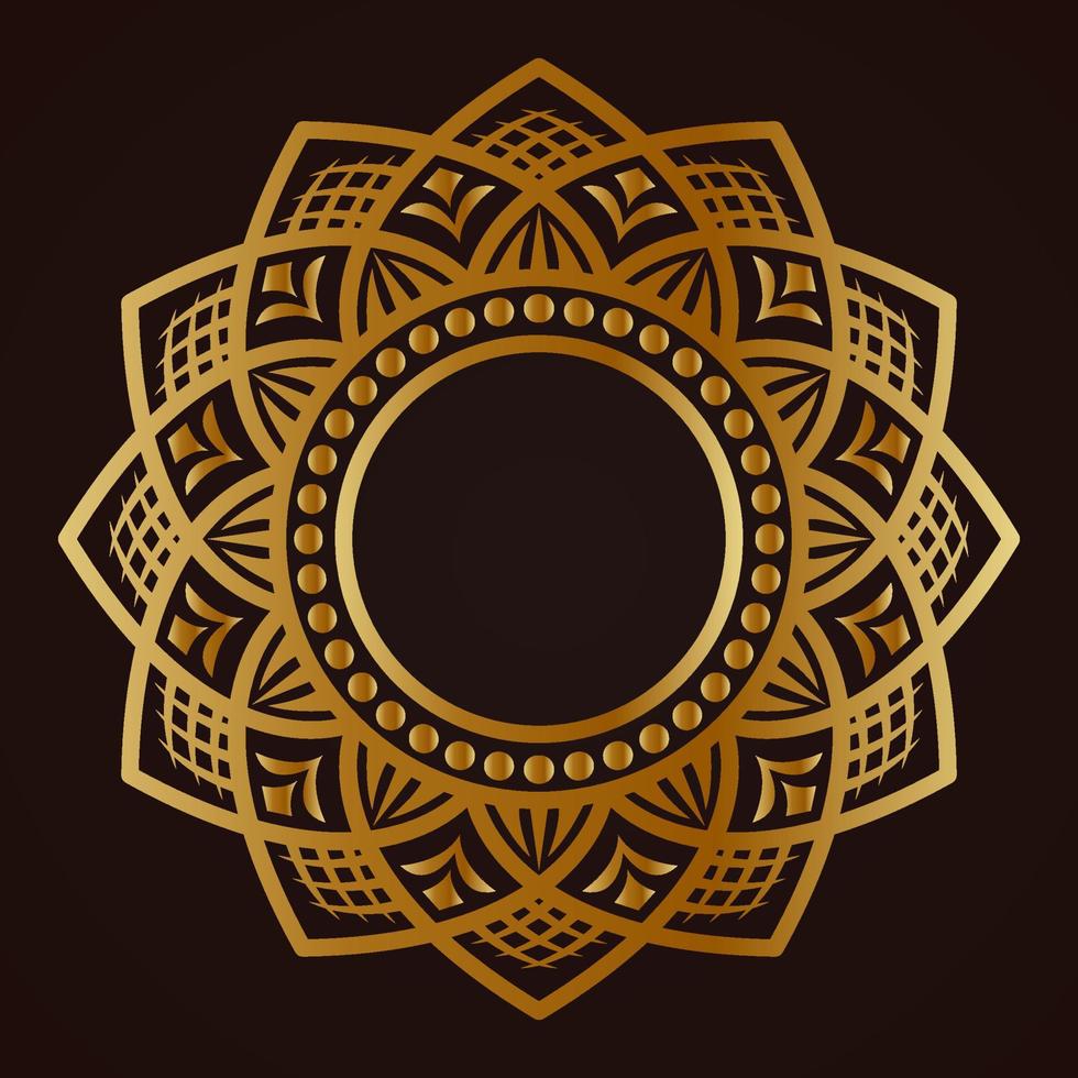 mandala vector golden round decoration 01