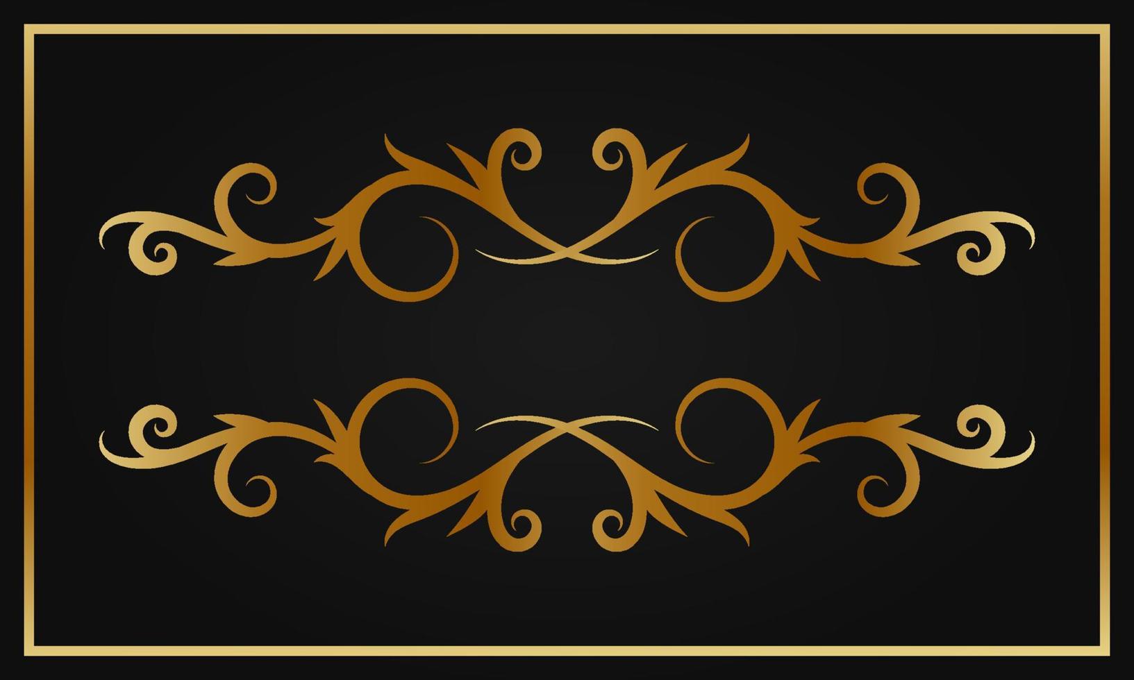 decorative vector border gold decoration 01