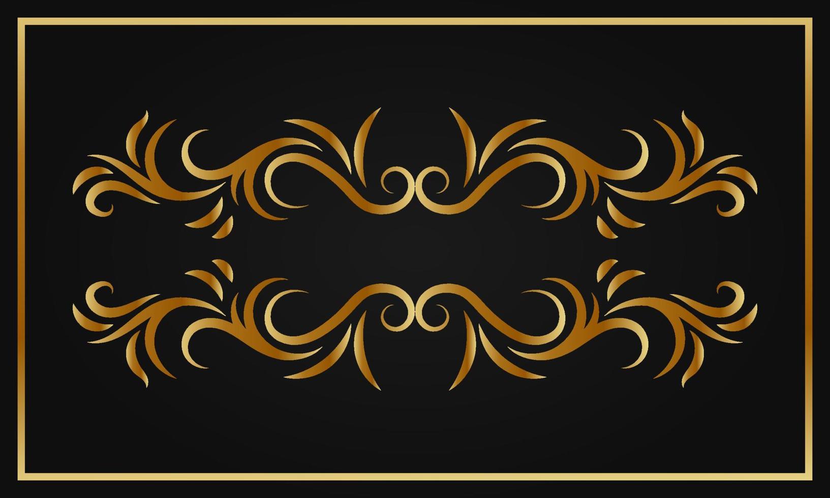 decorative vector border gold decoration 05