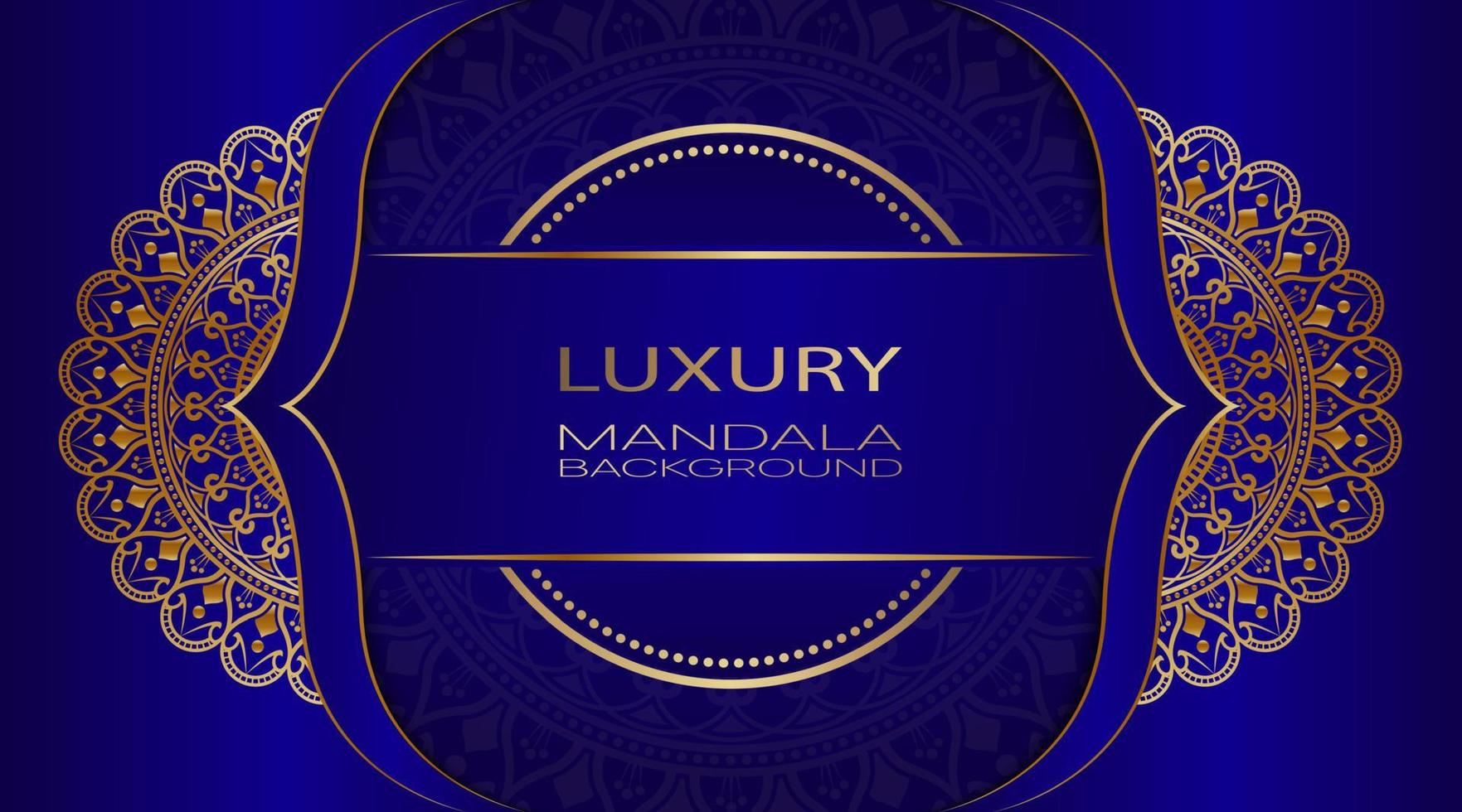 design vector, luxury mandala background, blue gradient vector