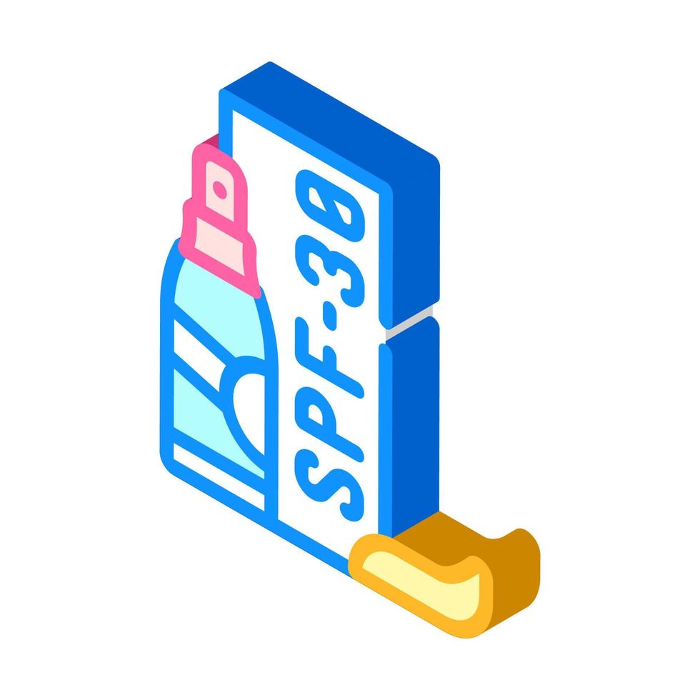 products for growth eyelashes and eyebrows isometric icon vector illustration