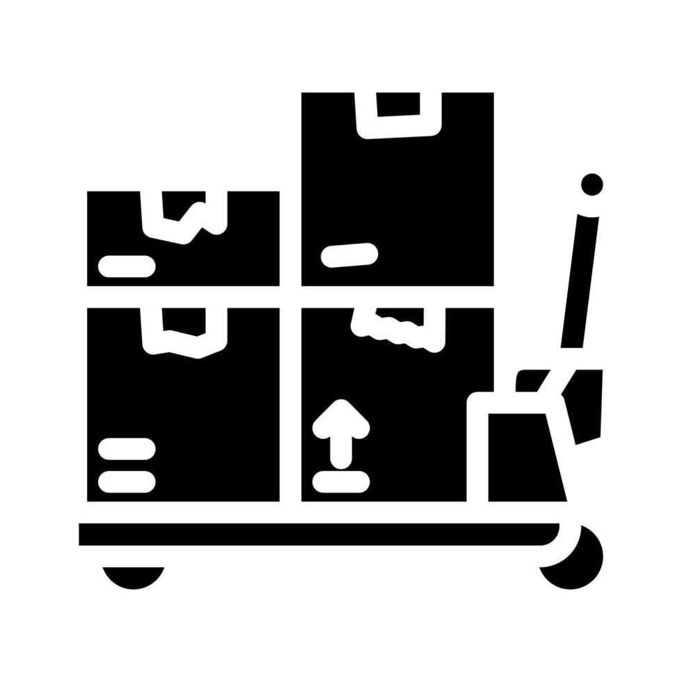 transporter cart wholesale glyph icon vector illustration