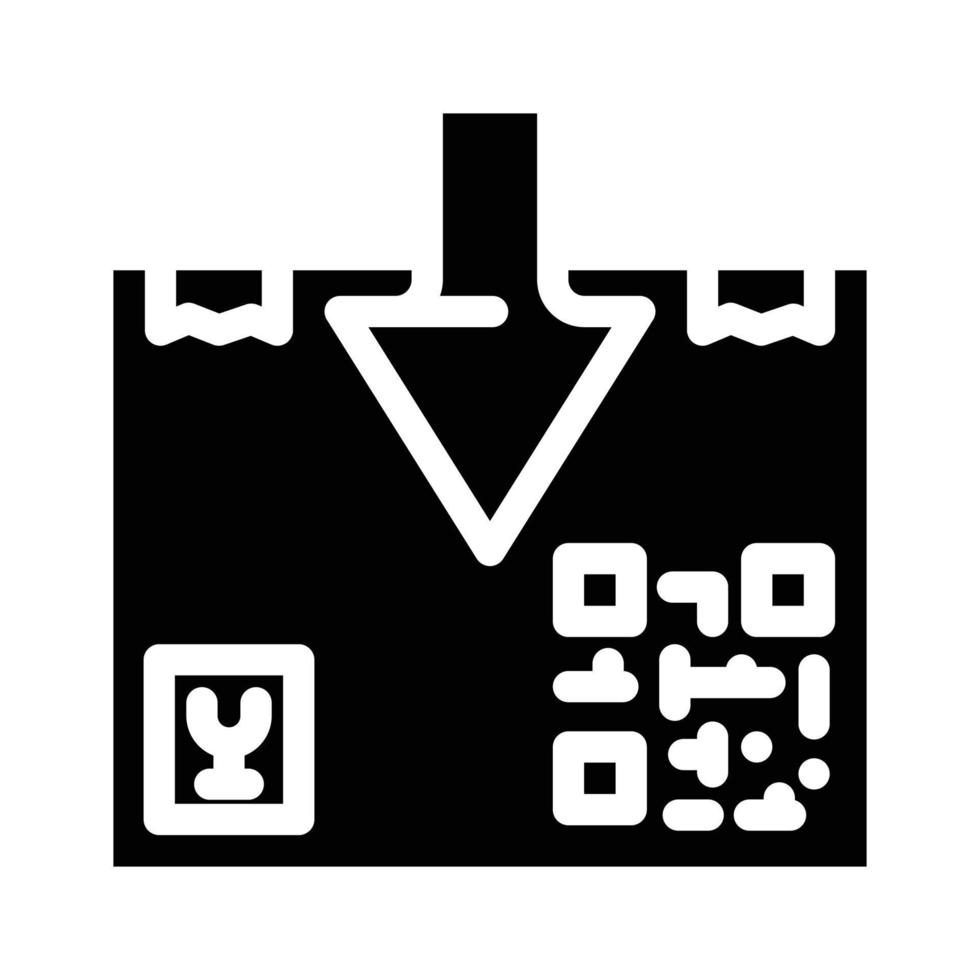 import goods glyph icon vector illustration
