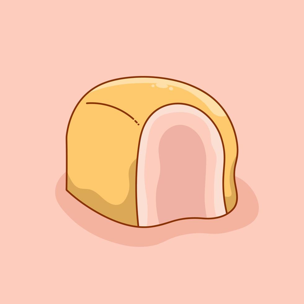 deliciosa ilustración de pan de panadería. estilo de dibujos animados de vectores