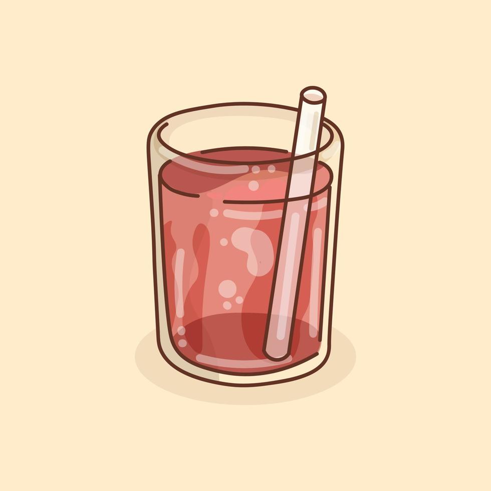 Fresh Ice Tea Vector Illustration