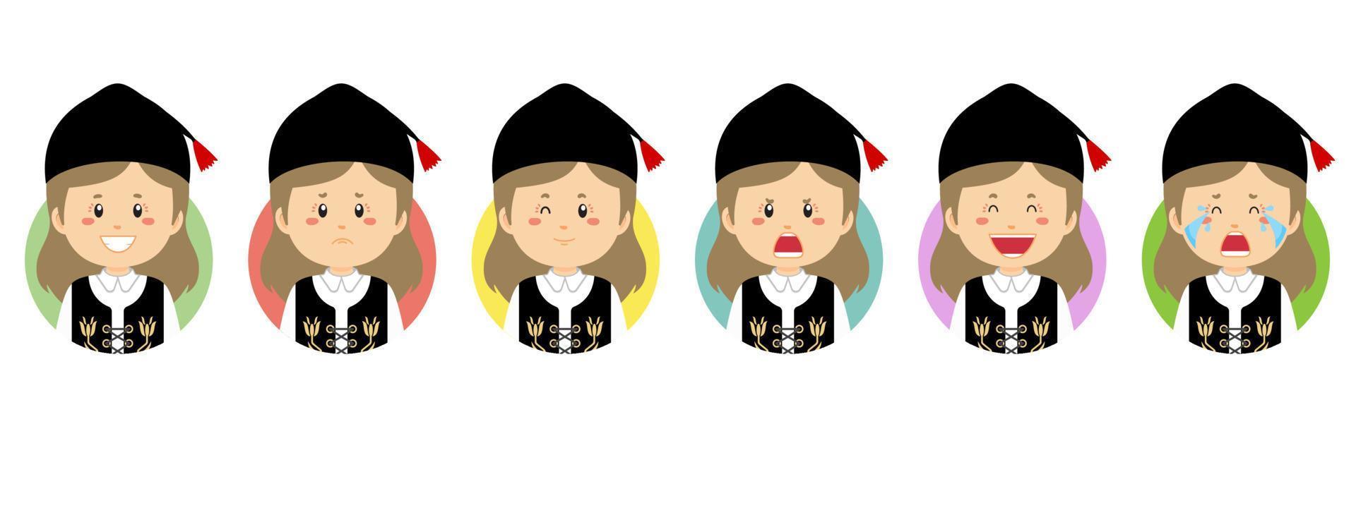 Iceland Avatar with Various Expression vector