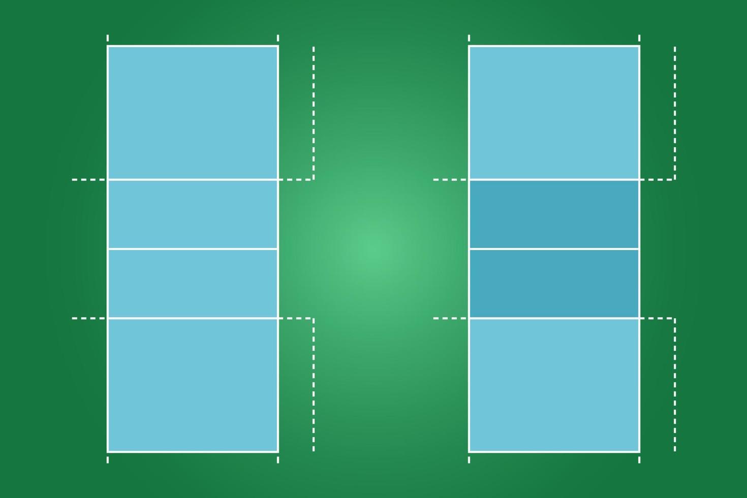 diseño plano de cancha de voleibol-cancha de voleibol, ilustración gráfica de campo de voleibol, vector de cancha de voleibol y diseño.