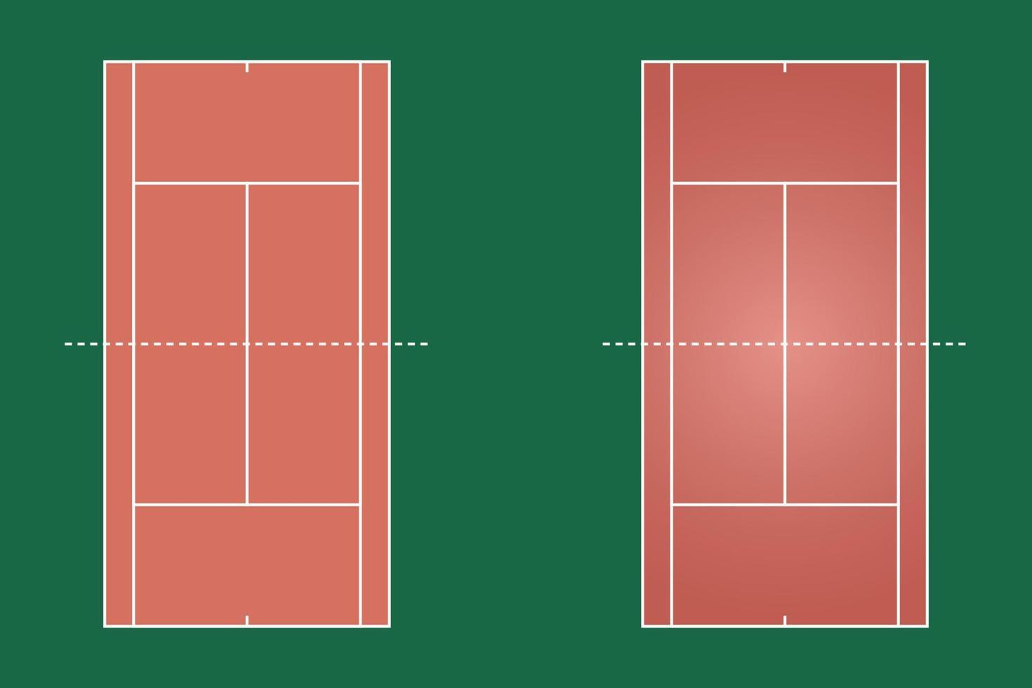 Tennis field flat design, Lawn tennis field graphic illustration, Vector of tennis court and layout.