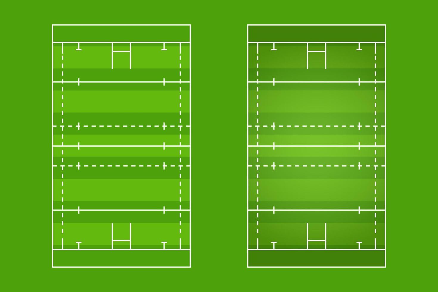 Rugby court flat design, Rugger field graphic illustration, Vector of rugby court and layout.