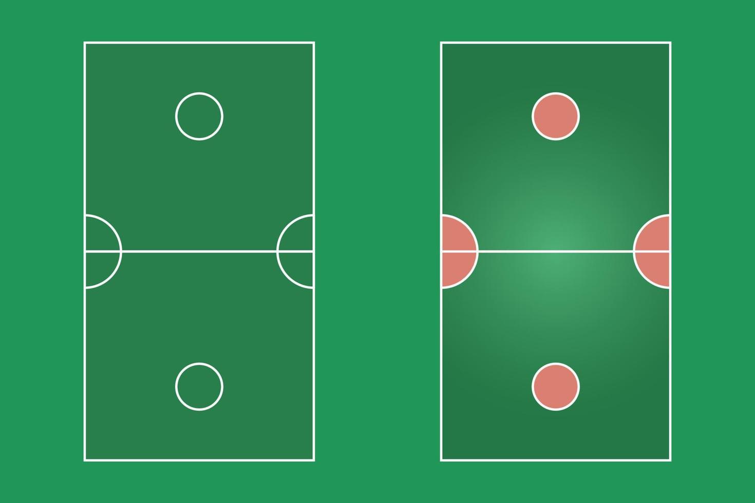 diseño plano de la cancha de takraw, ilustración gráfica del campo deportivo, vector de la cancha de takraw y diseño.