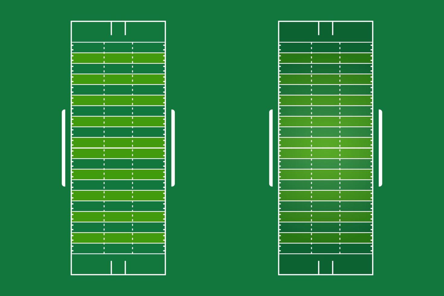 diseño plano de la cancha de fútbol americano, ilustración gráfica del campo de fútbol, vector de cancha de fútbol americano y diseño.