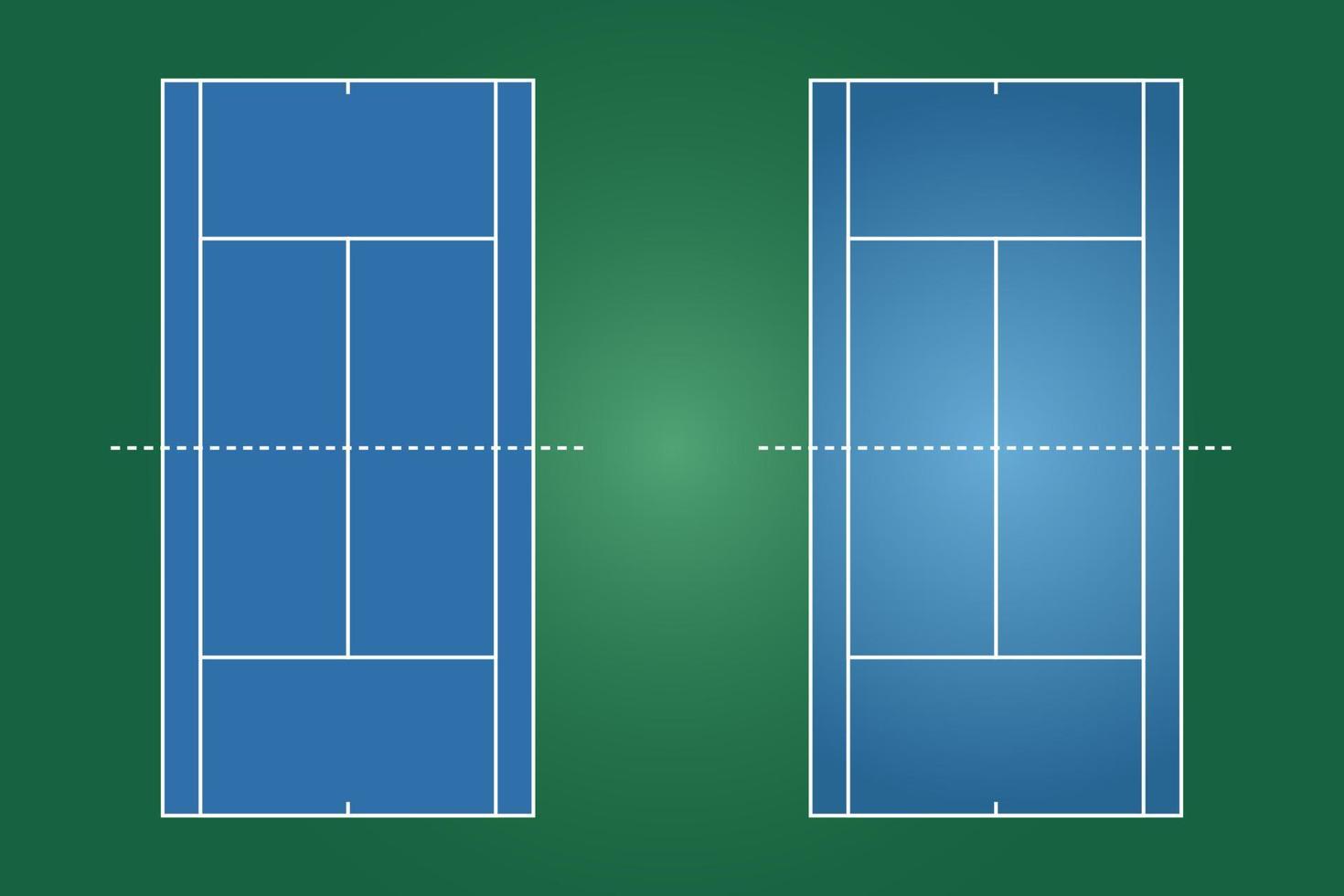 campos de tenis: diseño plano del campo de tenis, ilustración gráfica del campo de tenis de césped, vector de cancha de tenis y diseño.