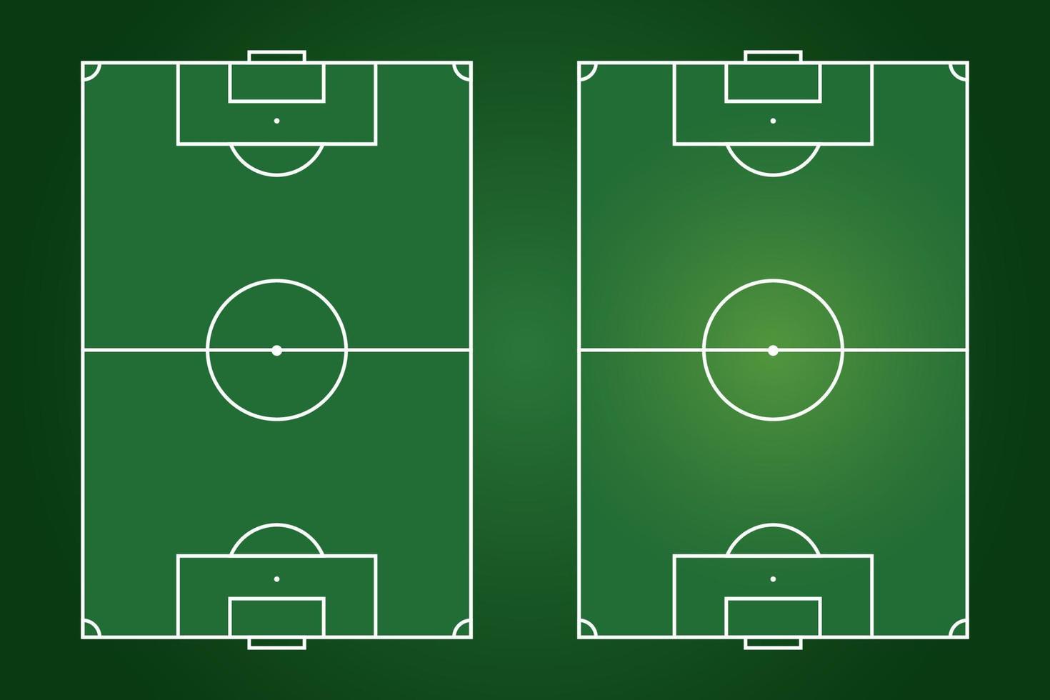 Football field flat design, Soccer field graphic illustration, Vector of football court and layout.