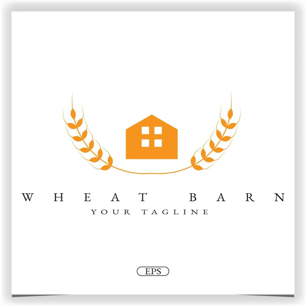 wheat barn logo premium elegant template vector eps 10