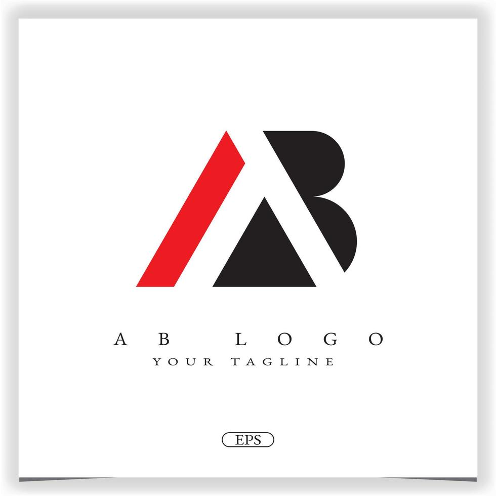 letter AB logo premium elegant template vector eps 10