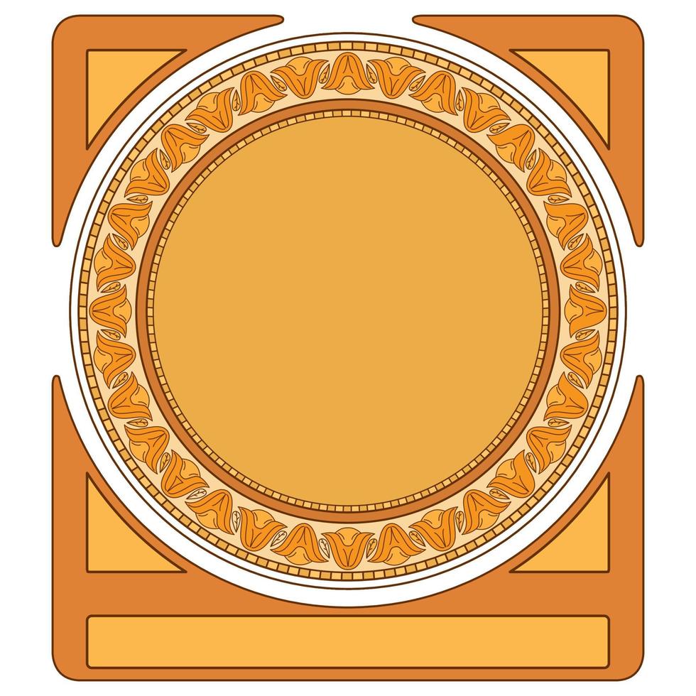 Art deco circle border.Vintage geometric frame.Banner concept in retro style vector.Isolated on a white background.Design concept for invitation, greeting cards. vector