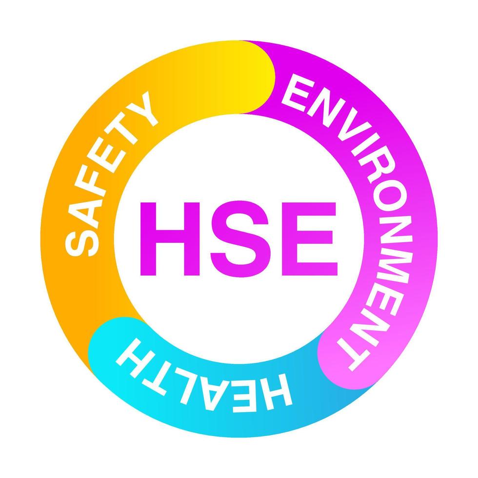 HSE - health safety environmen.Business logo icon acronym.Concept banner isolated on white background. vector