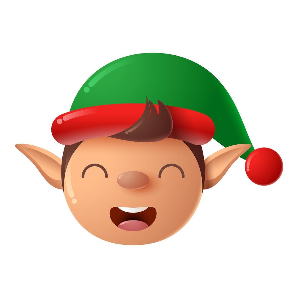 Illustration of cartoon elf, isolated on white background vector