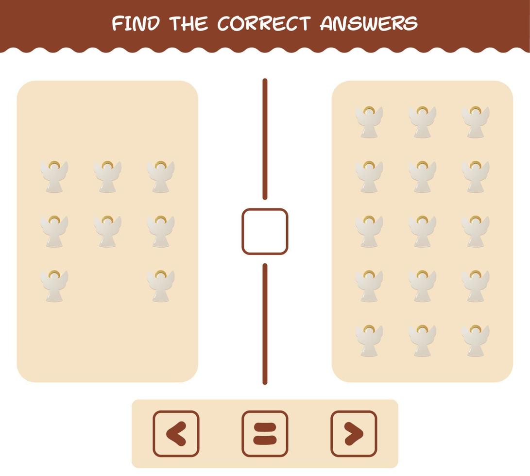 Find the correct answers of cartoon christmas ornament. Searching and Counting game. Educational game for pre shool years kids and toddlers vector