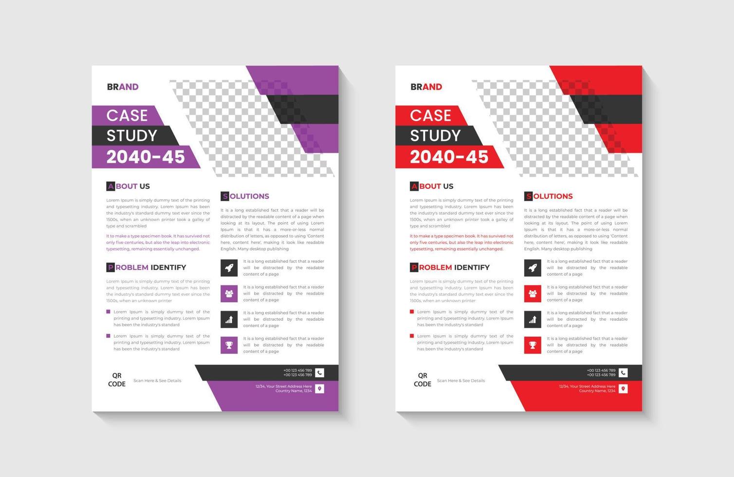 Corporate Business Case Study Conference Flyer Design Template vector