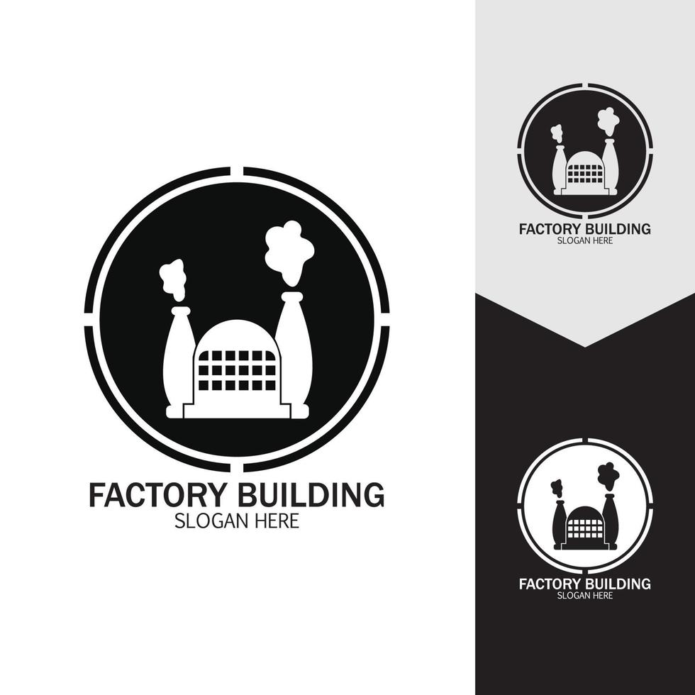 FACTORY BUILDING ICONS VECTOR