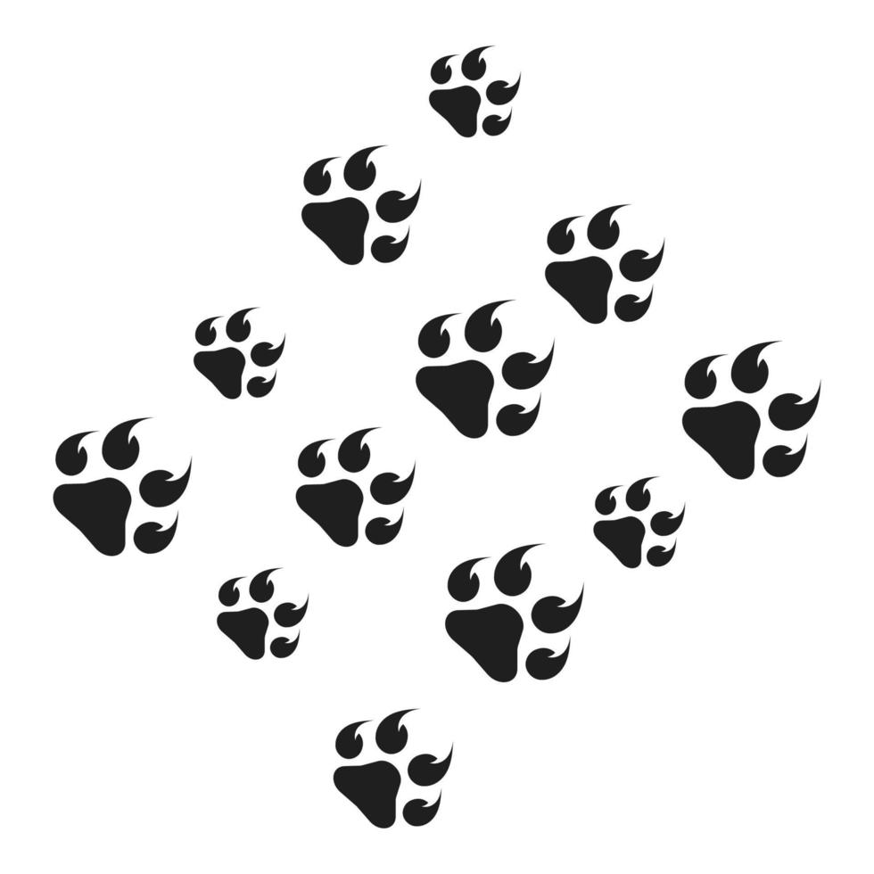 Paw Logo design vector illustration design template