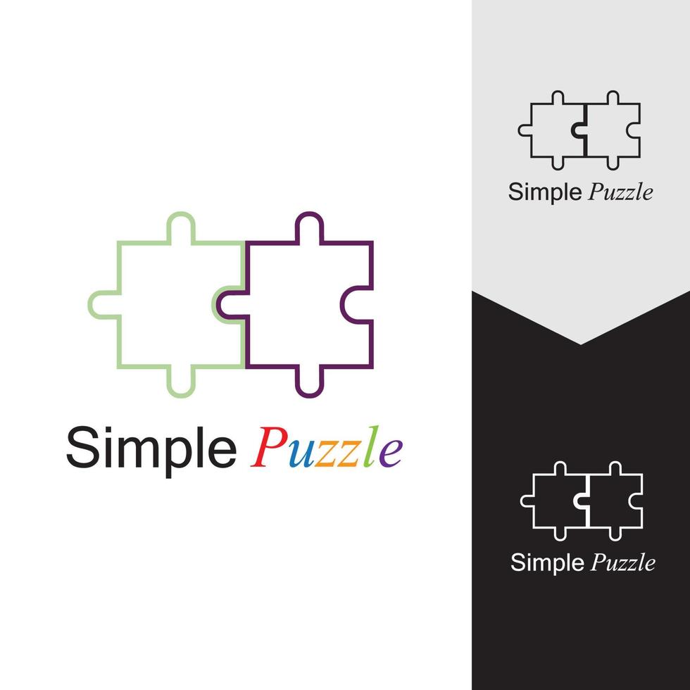 Puzzle vector icon illustration background