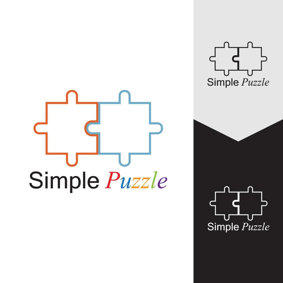 Puzzle vector icon illustration background