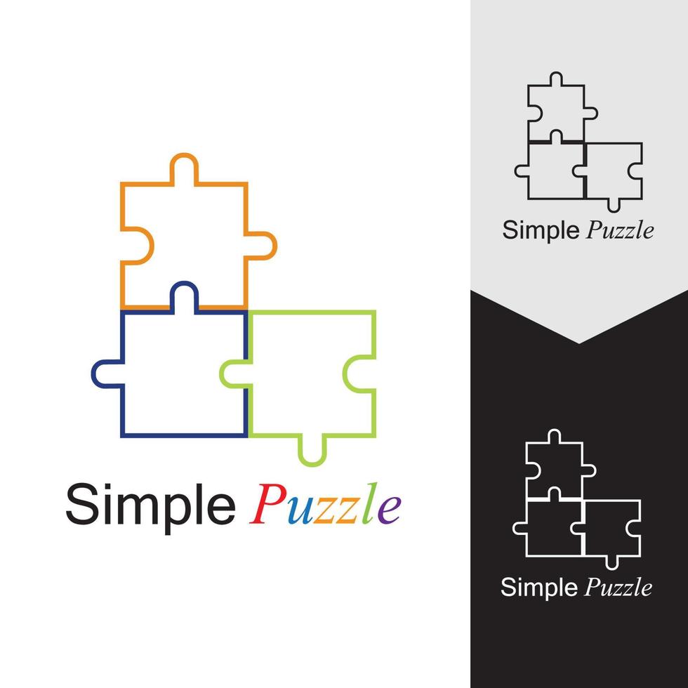 Puzzle vector icon illustration background