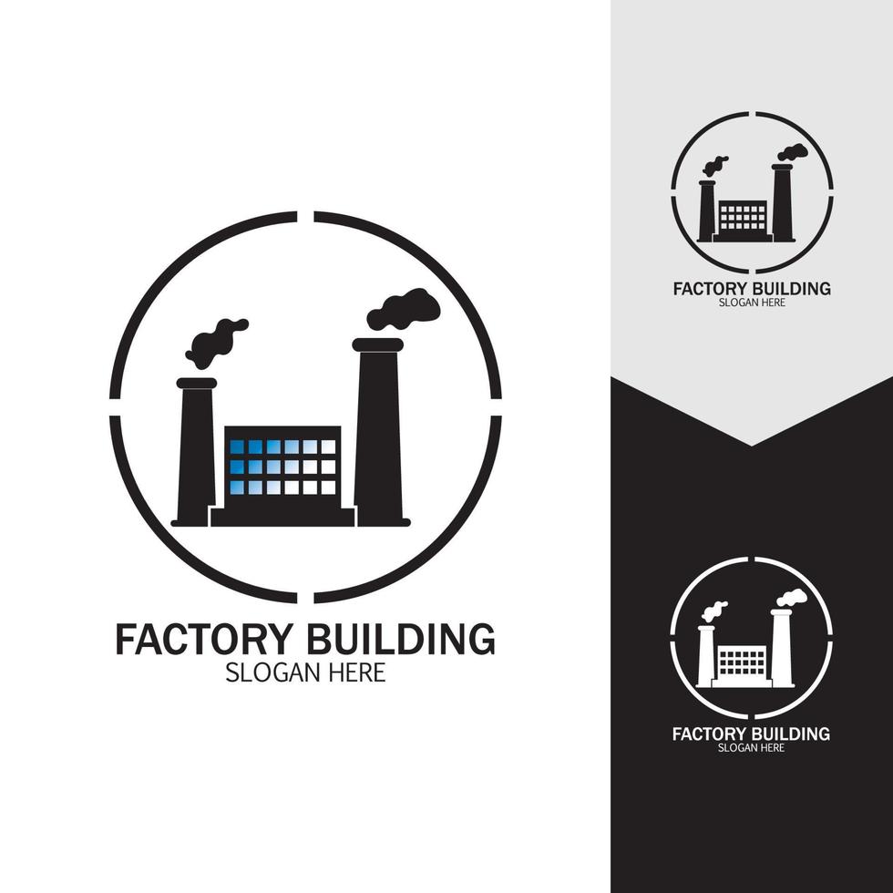 vector de iconos de edificio de fábrica