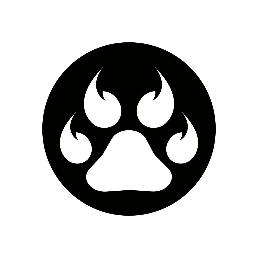 Paw Logo design vector illustration design template