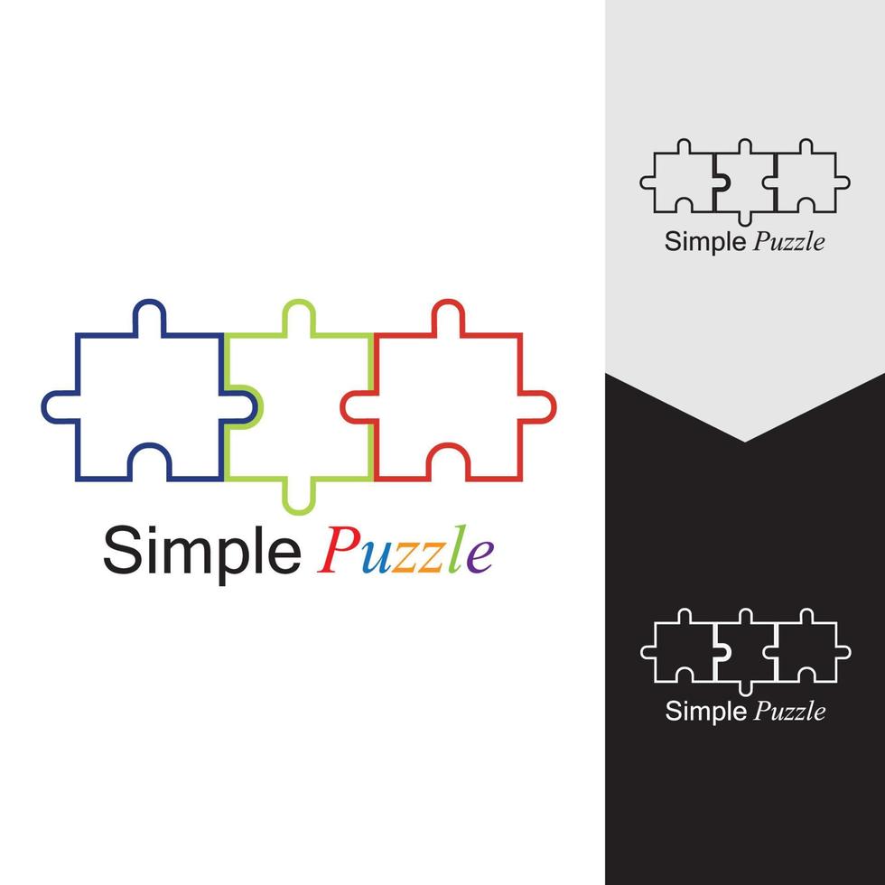 Puzzle vector icon illustration background