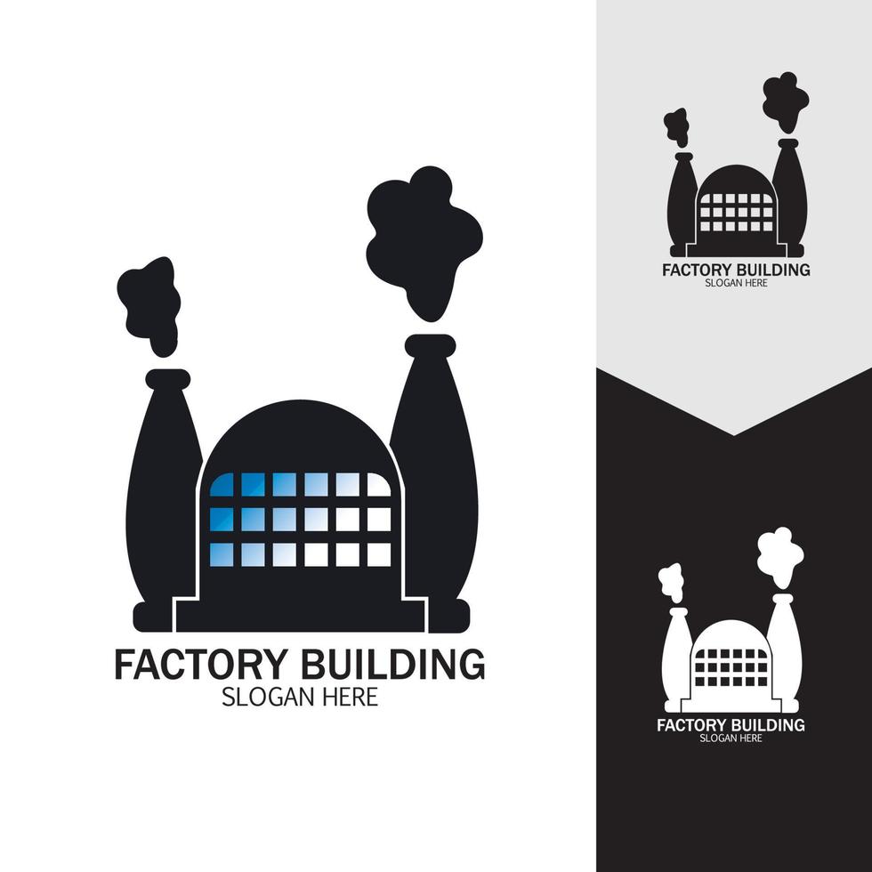 FACTORY BUILDING ICONS VECTOR