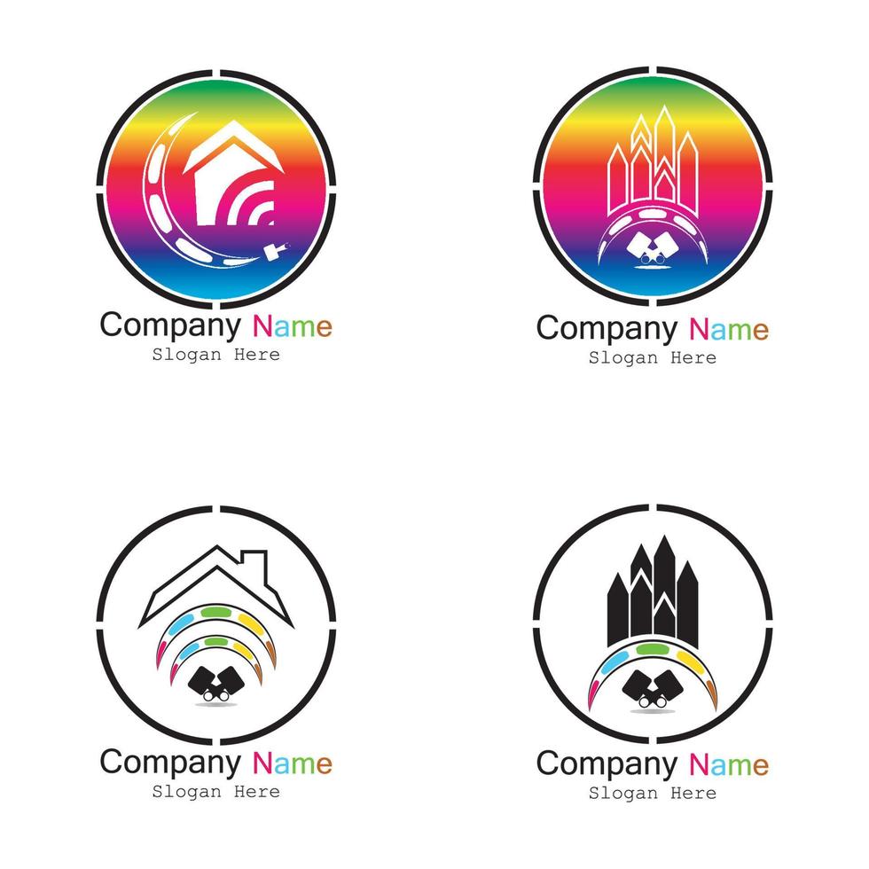 BUILDING PAINT VECTOR LOGO ICON