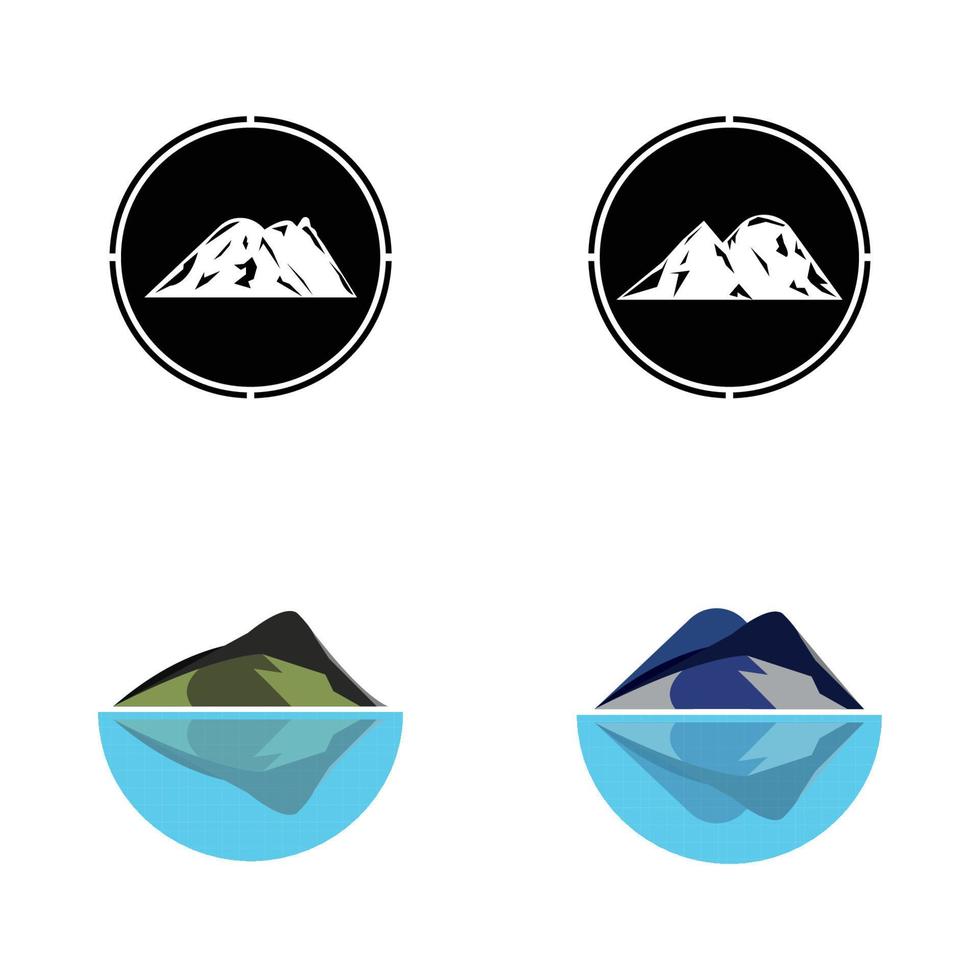 logotipo de icono de montaña vector