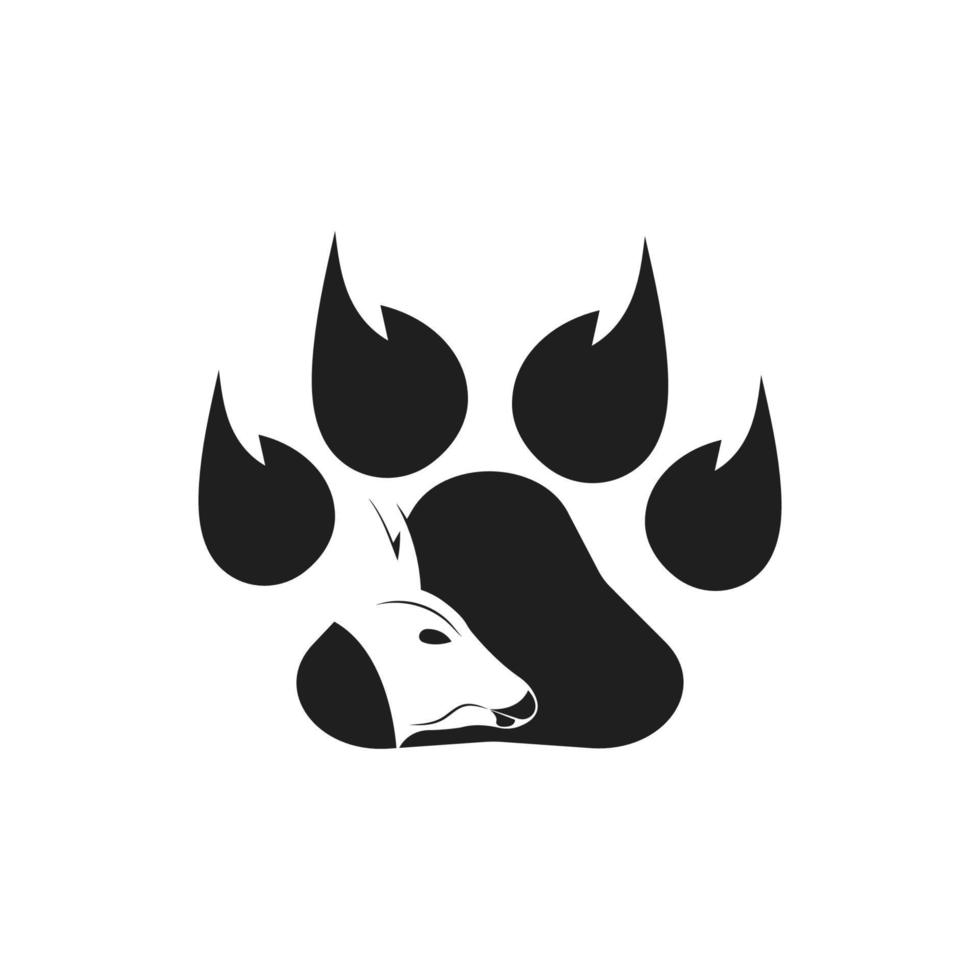 Paw Logo design vector illustration design template