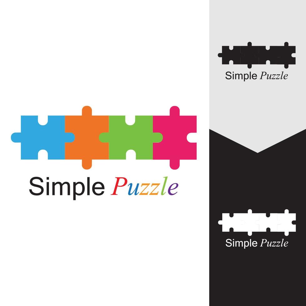 Puzzle vector icon illustration background