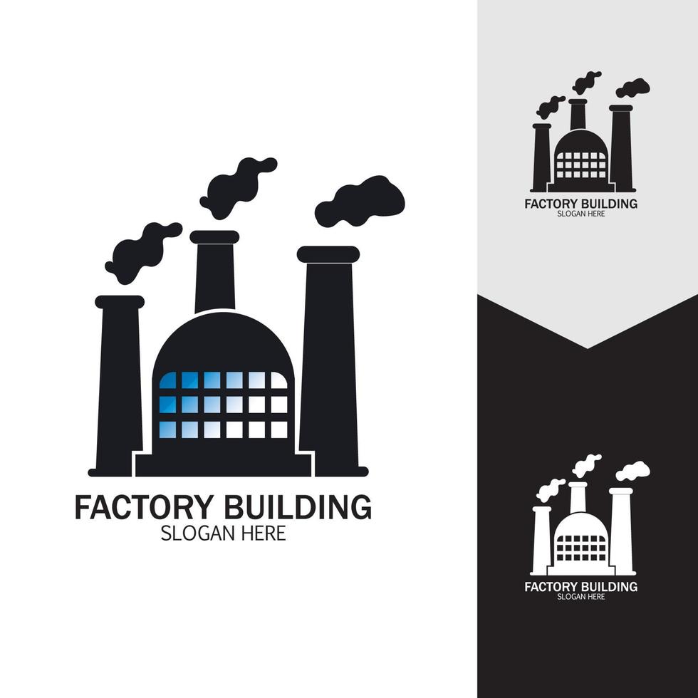 FACTORY BUILDING ICONS VECTOR