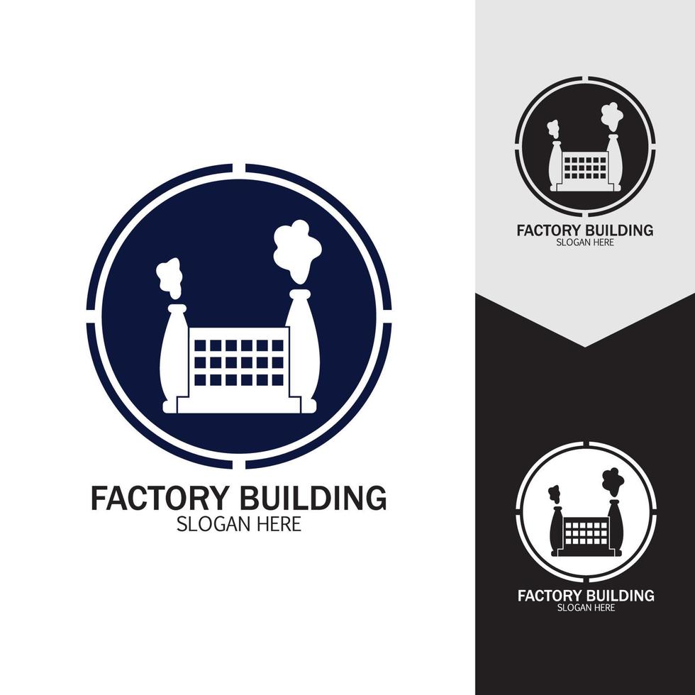 FACTORY BUILDING ICONS VECTOR