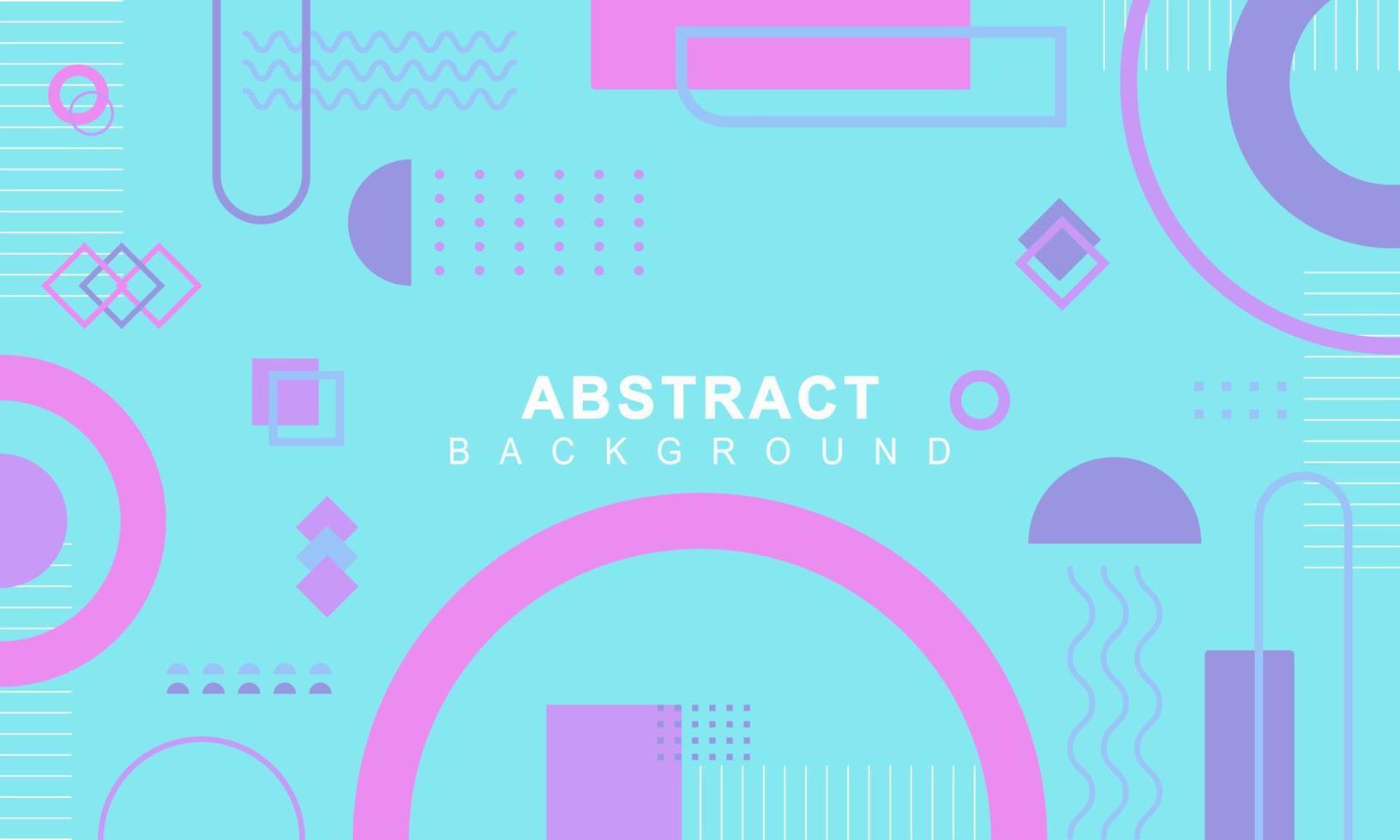 Abstract geometric background various shapes pastel colors vector