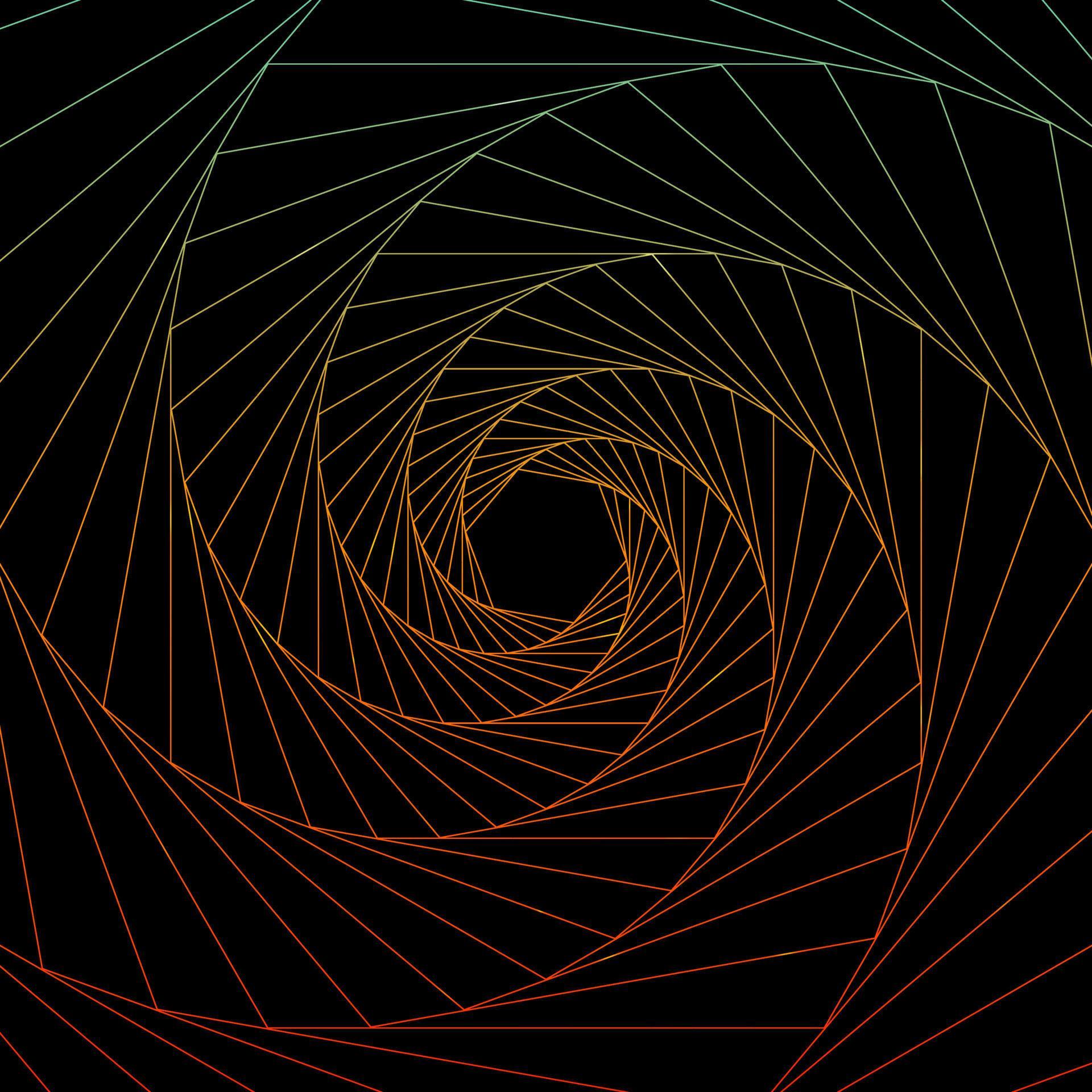 Vector illustration of geometric line art. Gradient geometric line art