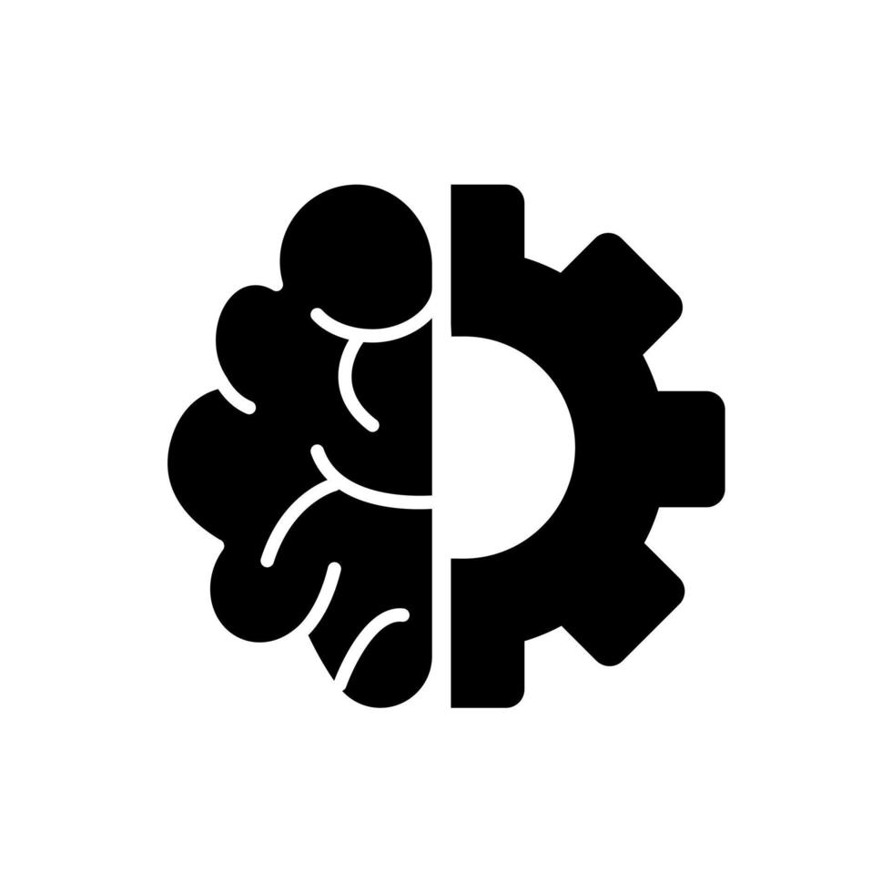 brain process, brainstorming icon vector